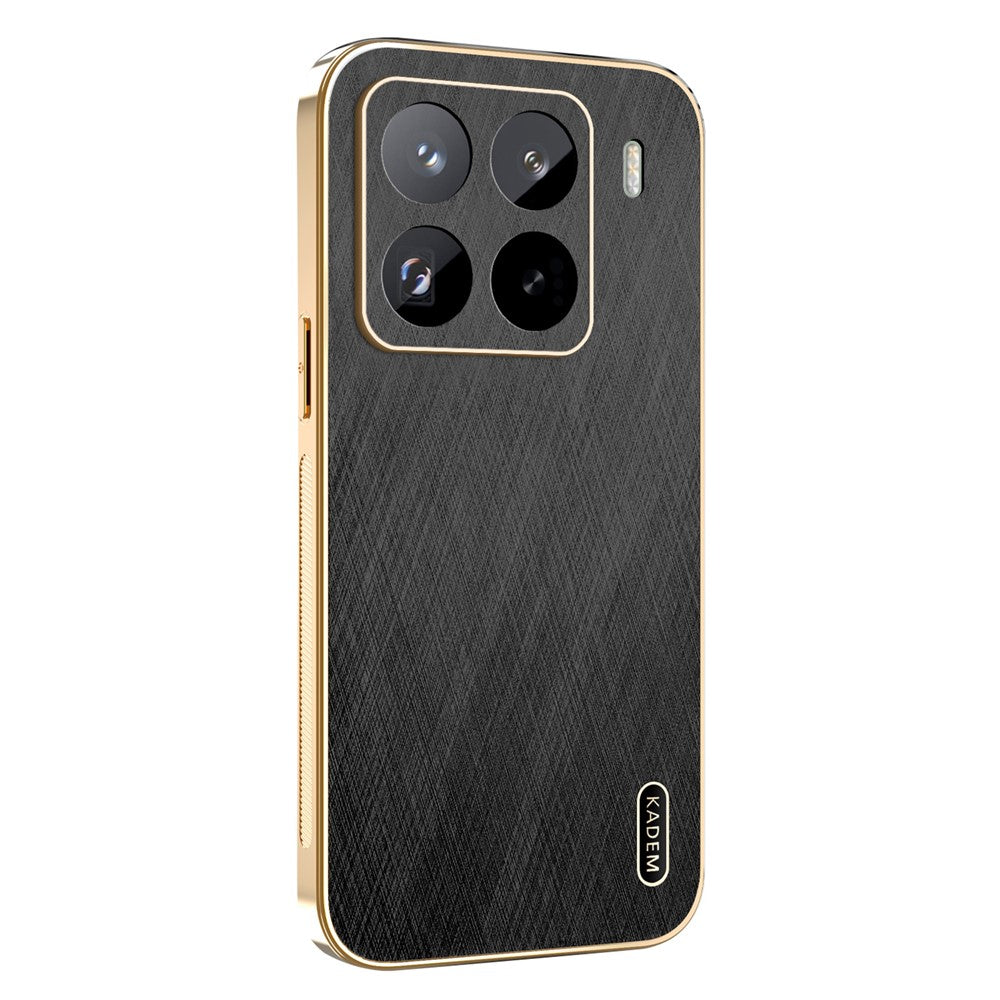KADEM For Xiaomi 15 Pro Case Electroplating Silk Texture PU + TPU Phone Back Cover