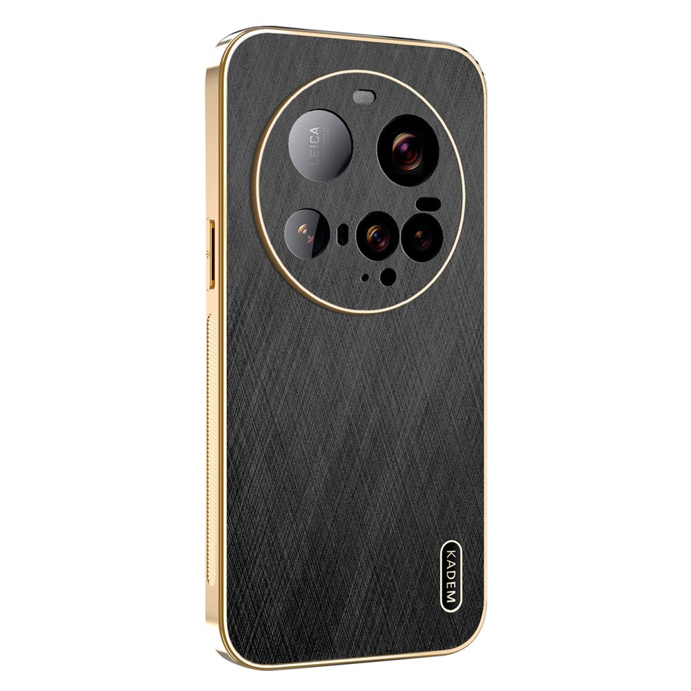 KADEM For Xiaomi 15 Ultra Case Electroplating Silk Texture PU + TPU Phone Back Cover