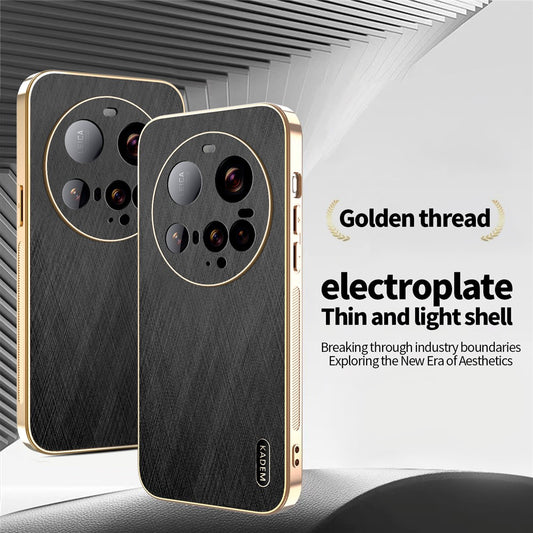 Xiaomi 15 Ultra Handyhülle – KADEM Gehäuse aus galvanisiertem Seidentextur-PU + TPU