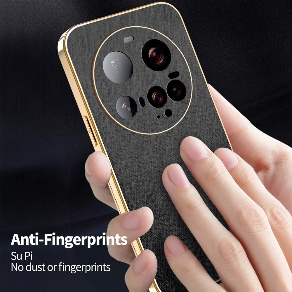 KADEM For Xiaomi 15 Ultra Case Electroplating Silk Texture PU + TPU Phone Back Cover