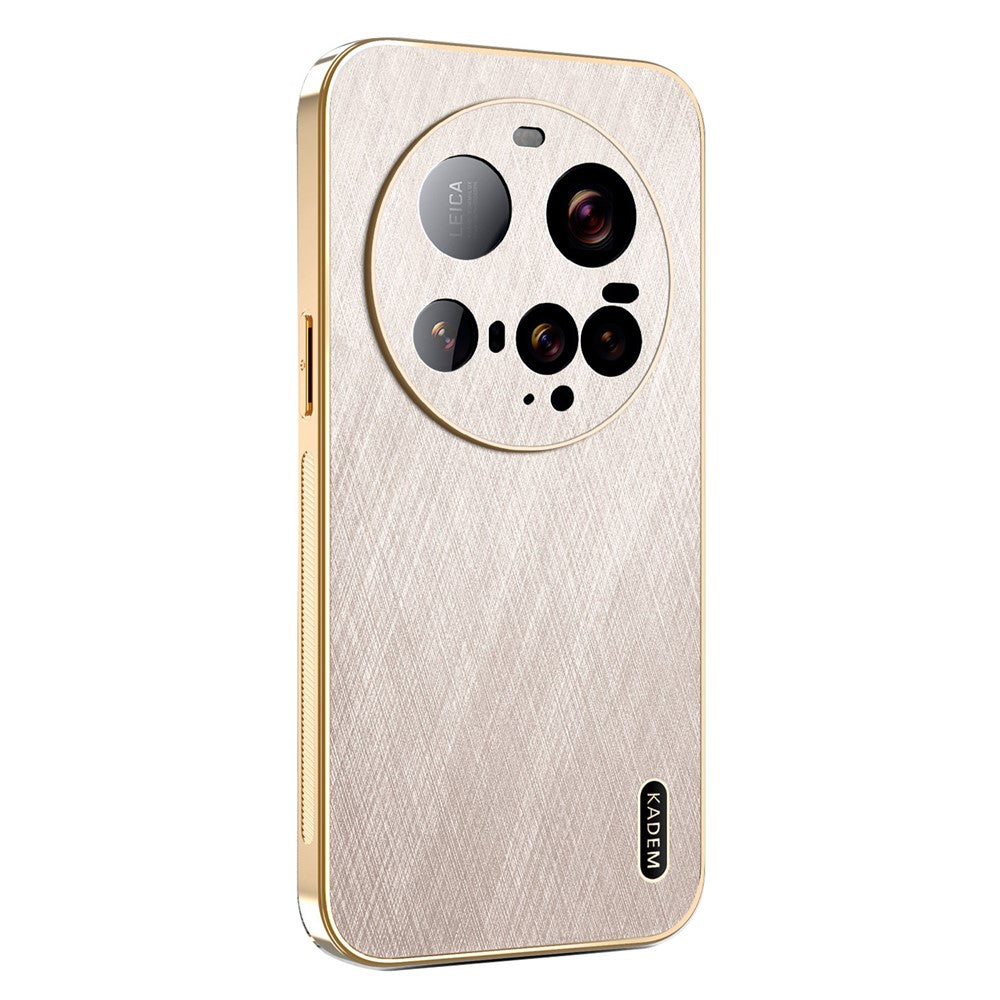 KADEM For Xiaomi 15 Ultra Case Electroplating Silk Texture PU + TPU Phone Back Cover