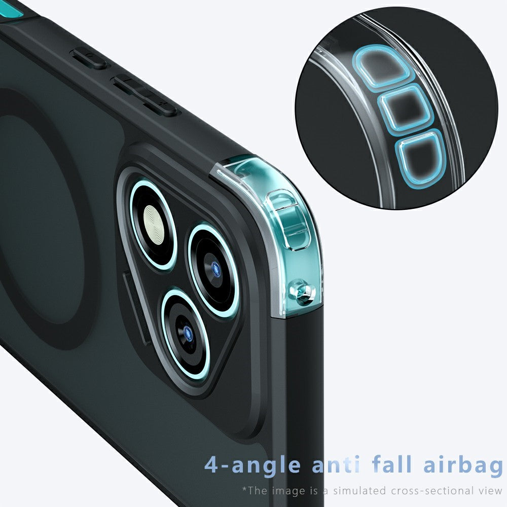 For Honor 400 Lite 5G Magnetic Case TPU+PC Matte Phone Cover