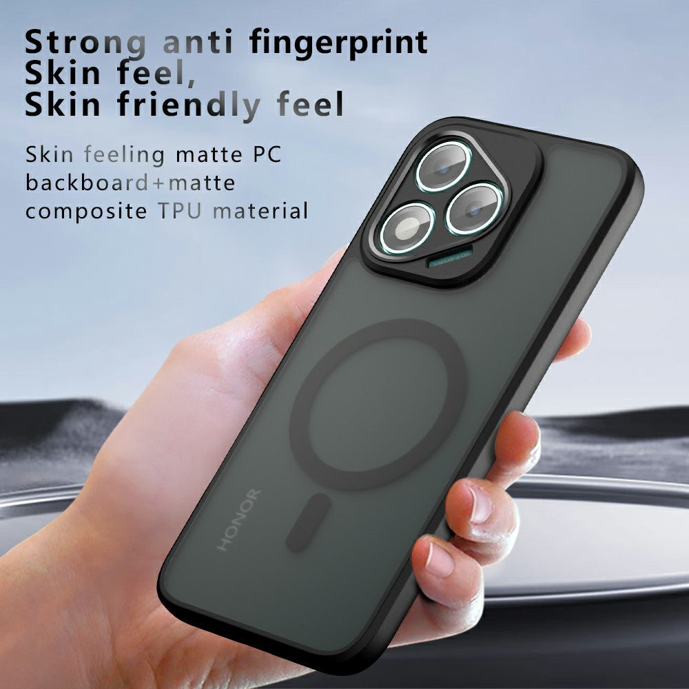 For Honor 400 Lite 5G Magnetic Case TPU+PC Matte Phone Cover