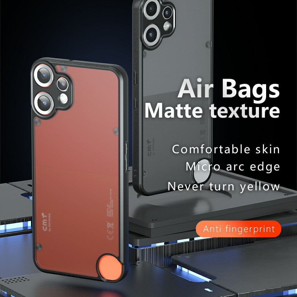 Nothing CMF Phone 2 Pro Handyhülle – Aus TPU + PC, matte Handy-Rückseite, Transparent Schwarz