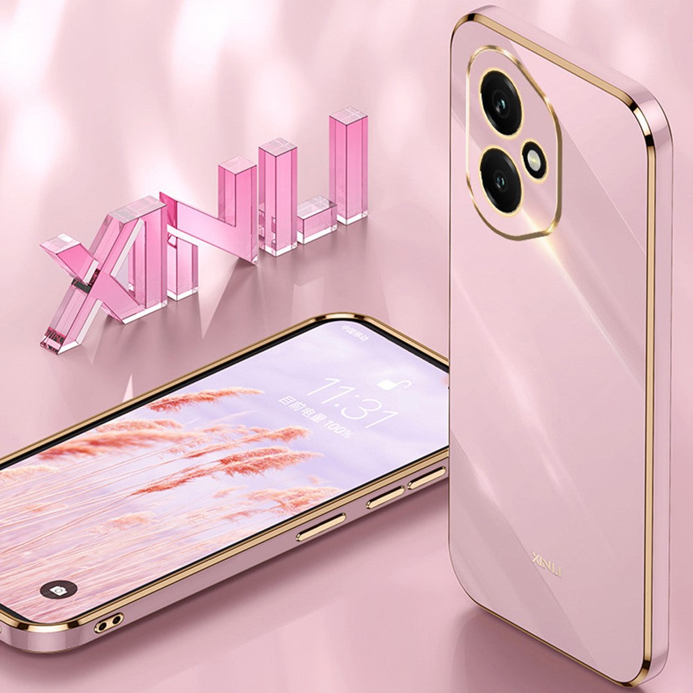 XINLI For Honor 400 5G (Global) Case TPU Phone Cover with Electroplating Frame