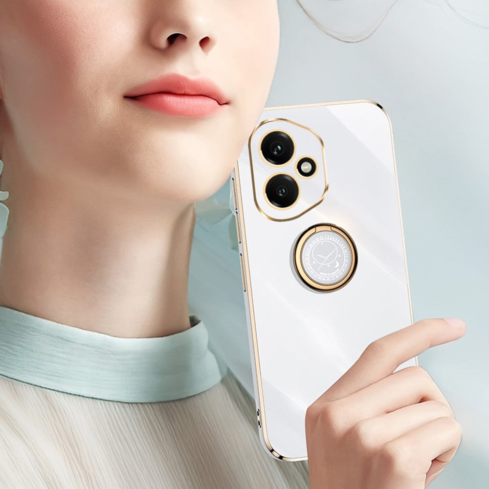 Honor 400 5G (Global) Handyhülle – Galvanisierte TPU-Rückseite, kratzfest, mit Ringständer