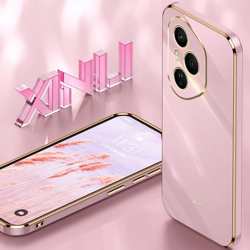 XINLI For Honor 400 Pro 5G (Global) Case TPU Phone Cover with Electroplating Frame