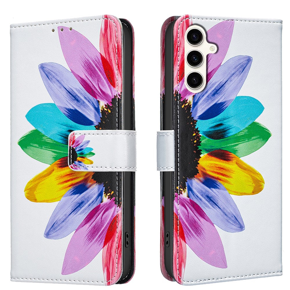 Galaxy S24 / S25 Wallet-Hülle – Mit goldenen Schmetterlingen & Ständer