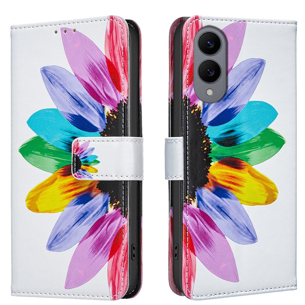 Galaxy S25 Edge Wallet-Hülle – Mit goldenen Schmetterlingen & Ständer
