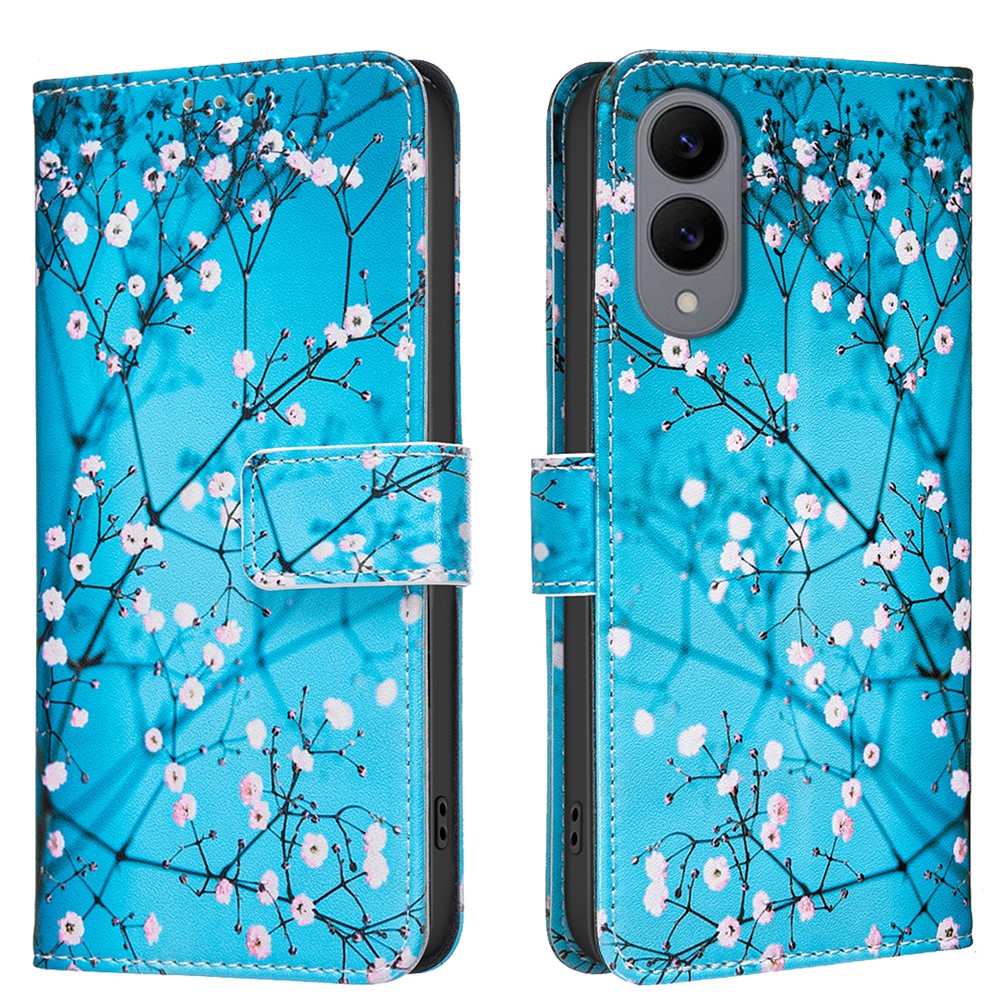 Galaxy S25 Edge Wallet-Hülle – Mit goldenen Schmetterlingen & Ständer