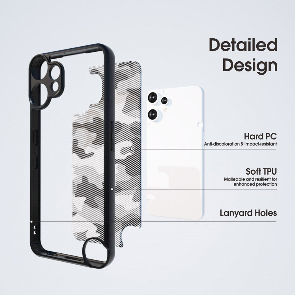 IBMRS For Nothing CMF Phone 2 Pro Case Soft TPU Frame Hard PC Back Anti-Fall Phone Cover