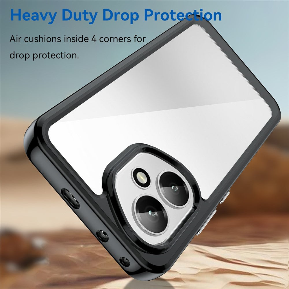 Honor 400 5G (Global) Transparente Handyhülle – Stoßfeste Rückseite, aus TPU & Acryl