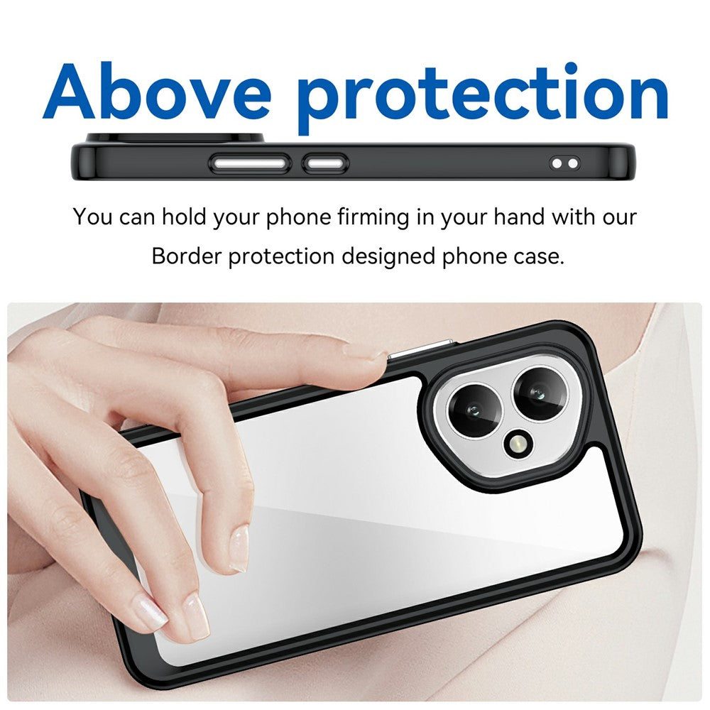 Honor 400 5G (Global) Transparente Handyhülle – Stoßfeste Rückseite, aus TPU & Acryl