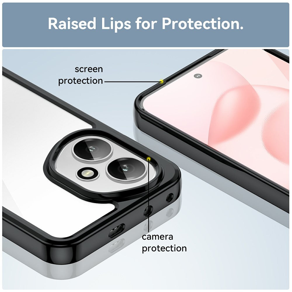 Honor 400 5G (Global) Transparente Handyhülle – Stoßfeste Rückseite, aus TPU & Acryl