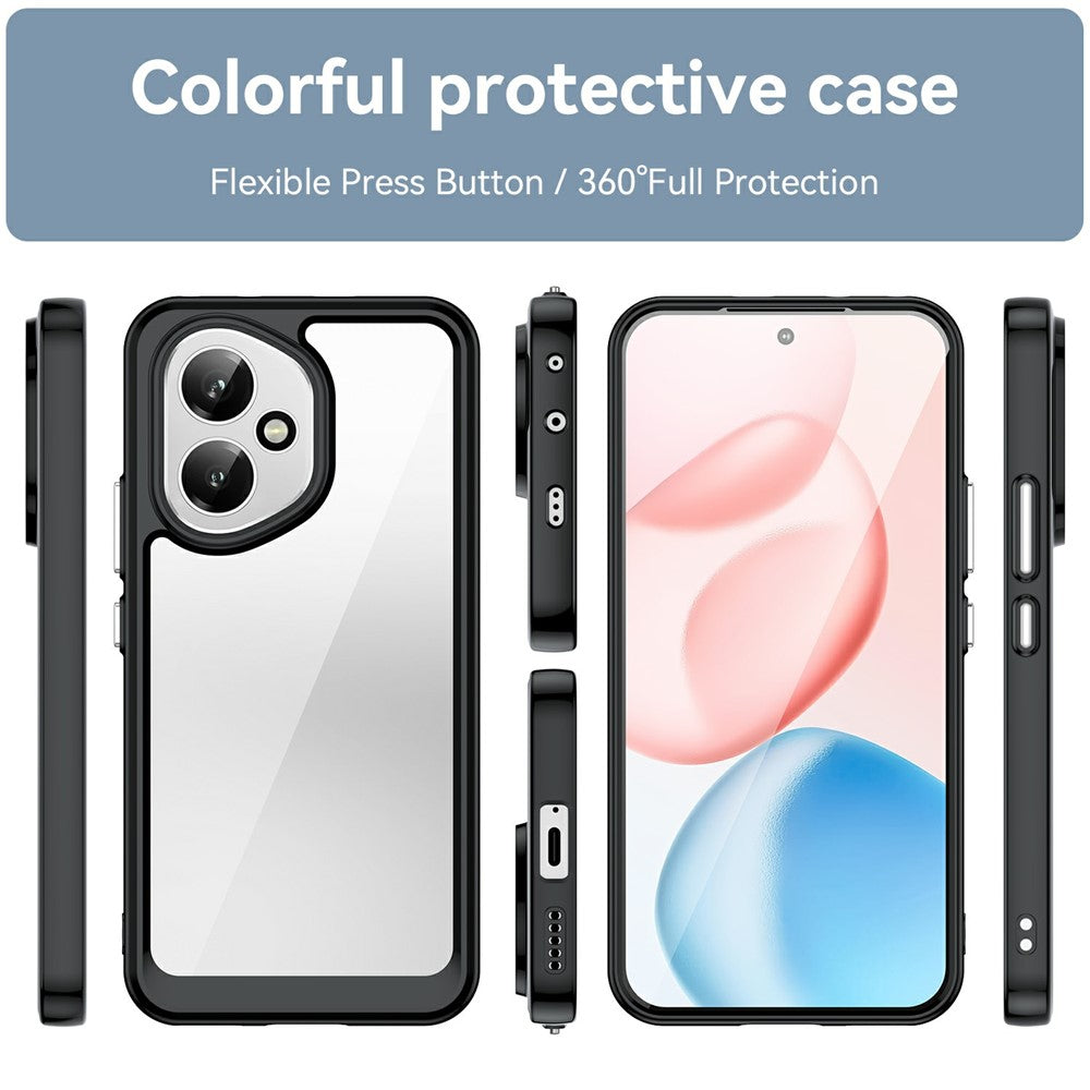 Honor 400 5G (Global) Transparente Handyhülle – Stoßfeste Rückseite, aus TPU & Acryl