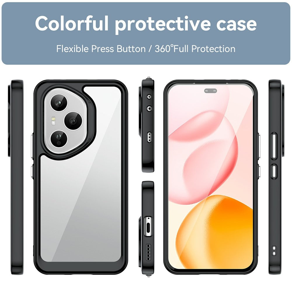 Honor 400 Pro 5G (Global) Transparente Handyhülle – Stoßfeste Rückseite, aus TPU & Acryl
