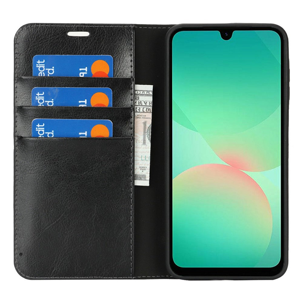 Galaxy A26 5G Echtleder-Hülle mit Kartenfach