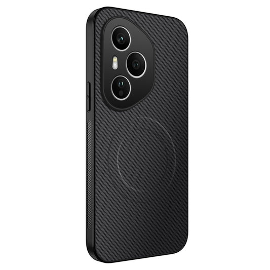 Honor 400 Pro 5G (Global) Handyhülle – WANLONFENG Magnetisches Gehäuse der TQ-Serie, Carbonfaser-Textur, PC-TPU