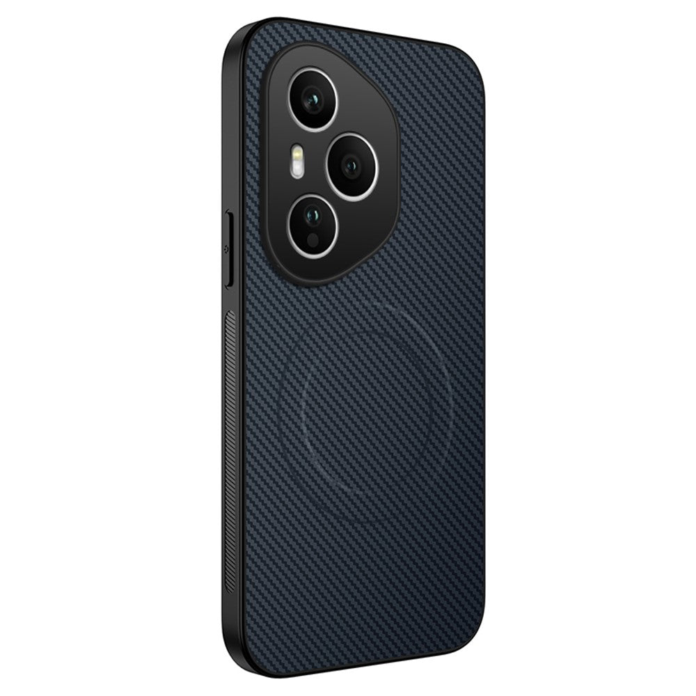 WANLONFENG For Honor 400 Pro 5G (Global) Magnetic Case  TQ Series Carbon Fiber Texture PC TPU Phone Cover