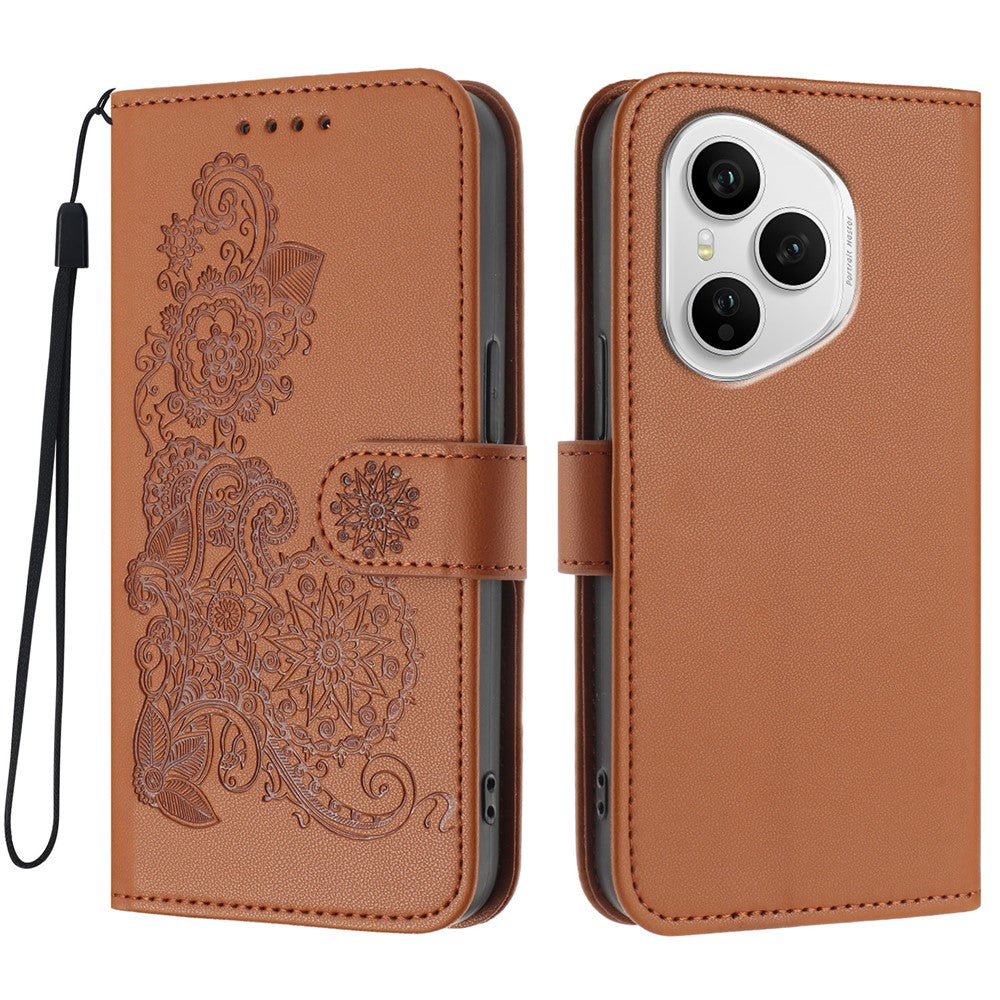 For Honor 400 Pro 5G (Global) Phone Cases Mandala Flower Leather Wallet Mobile Cover with Strap