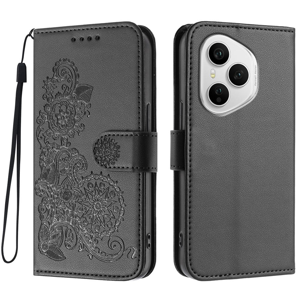 For Honor 400 Pro 5G (Global) Phone Cases Mandala Flower Leather Wallet Mobile Cover with Strap