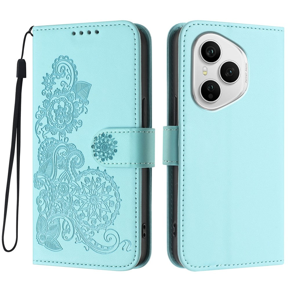 For Honor 400 Pro 5G (Global) Phone Cases Mandala Flower Leather Wallet Mobile Cover with Strap