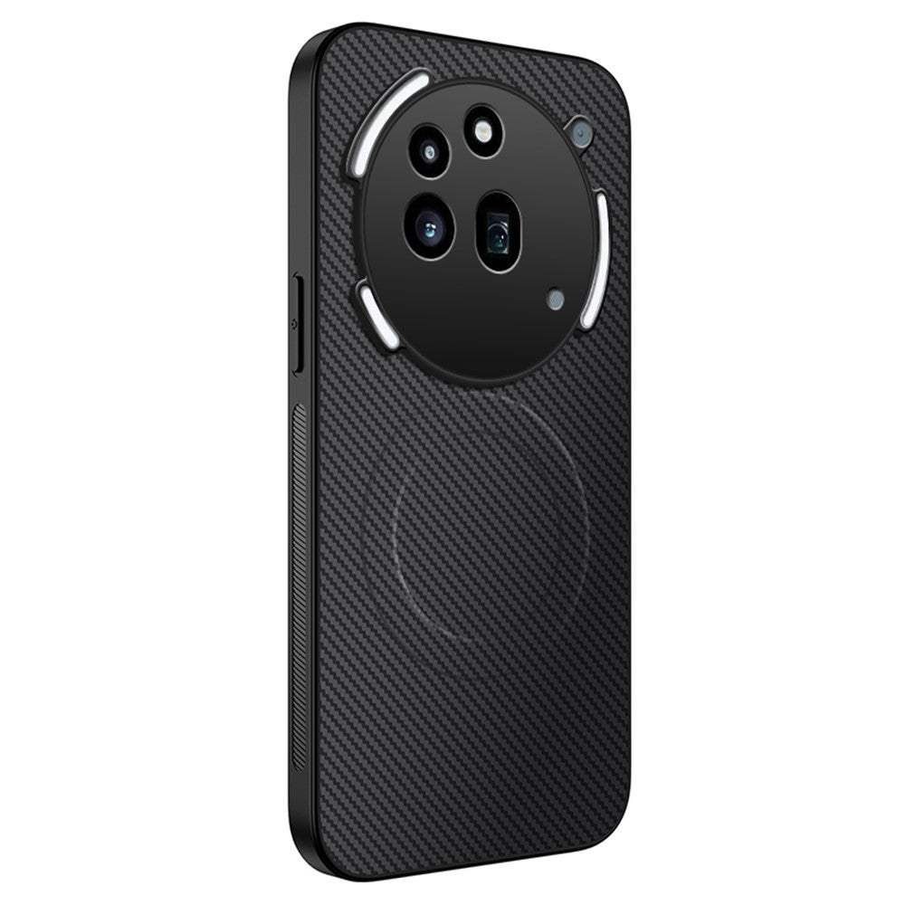 WANLONFENG For Nothing Phone (3a) Pro Magnetic Case  TQ Series Carbon Fiber Texture PC TPU Phone Cover