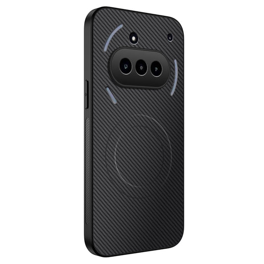 WANLONFENG For Nothing Phone (3a) Magnetic Case  TQ Series Carbon Fiber Texture PC TPU Phone Cover