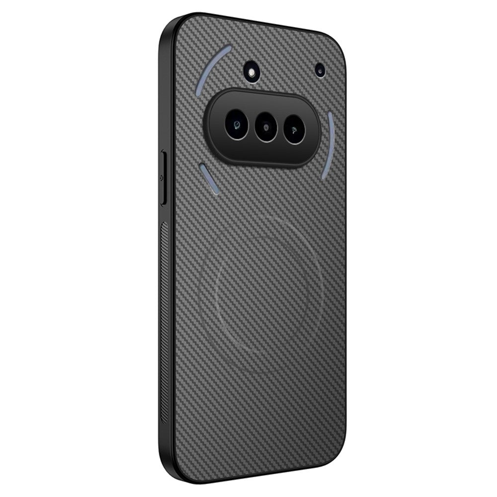 WANLONFENG For Nothing Phone (3a) Magnetic Case  TQ Series Carbon Fiber Texture PC TPU Phone Cover