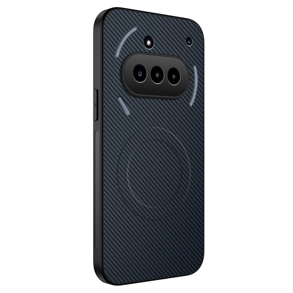 WANLONFENG For Nothing Phone (3a) Magnetic Case  TQ Series Carbon Fiber Texture PC TPU Phone Cover