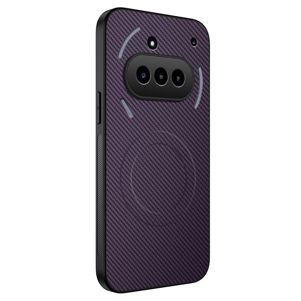 WANLONFENG For Nothing Phone (3a) Magnetic Case  TQ Series Carbon Fiber Texture PC TPU Phone Cover
