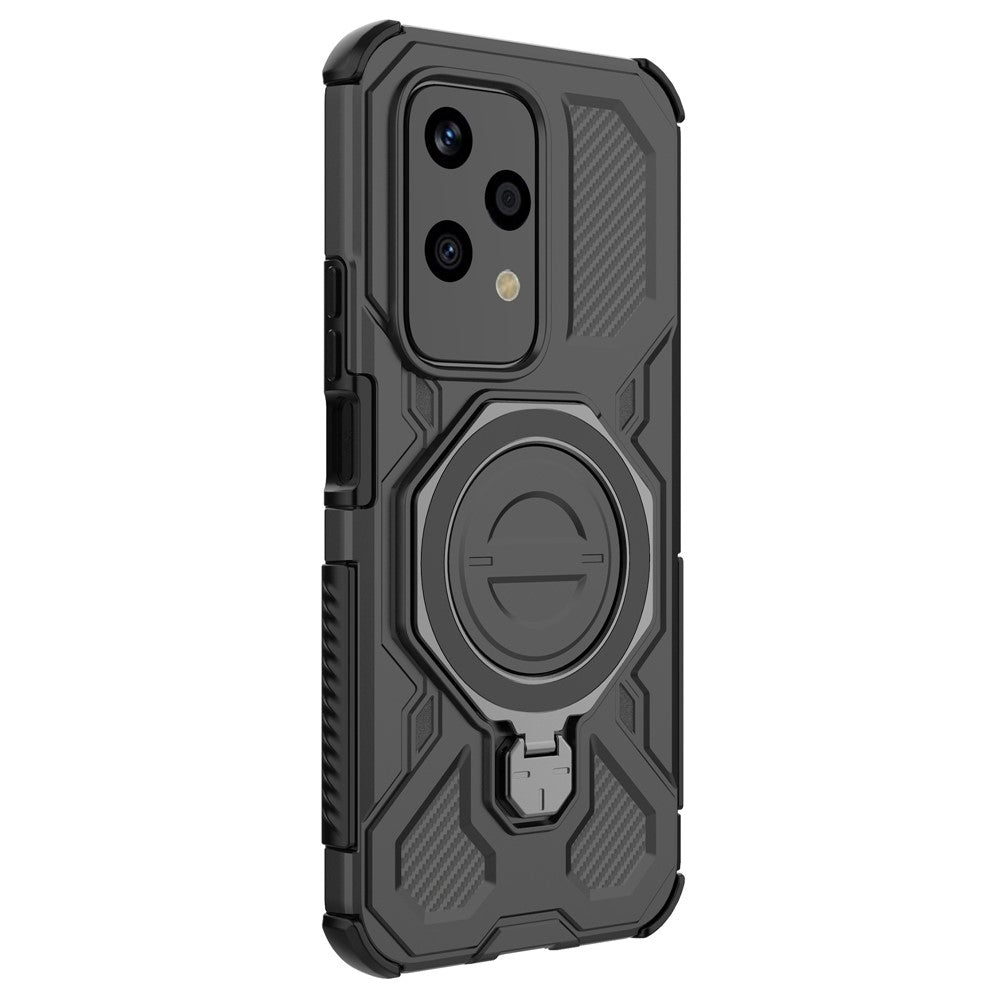 For Honor 200 Lite Magnetic Case Rotating Metal Kickstand PC + TPU Phone Back Cover