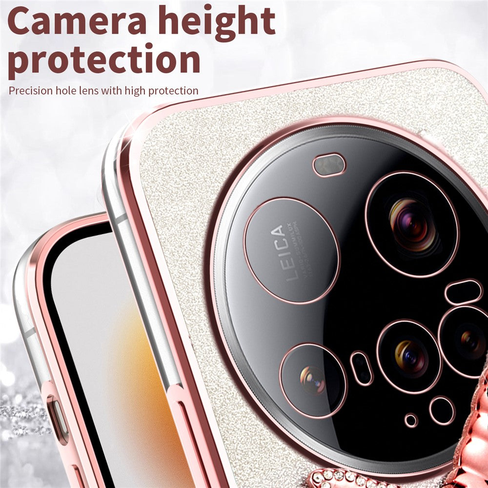 KADEM For Xiaomi 15 Ultra Case Dragonfly Kickstand TPU Flowers Glitter Phone Cover
