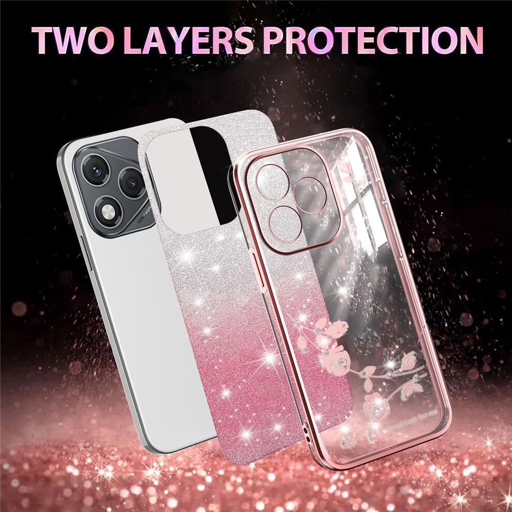 KADEM For Honor 400 Lite 5G Case Flower TPU Flexible Gradient Phone Cover