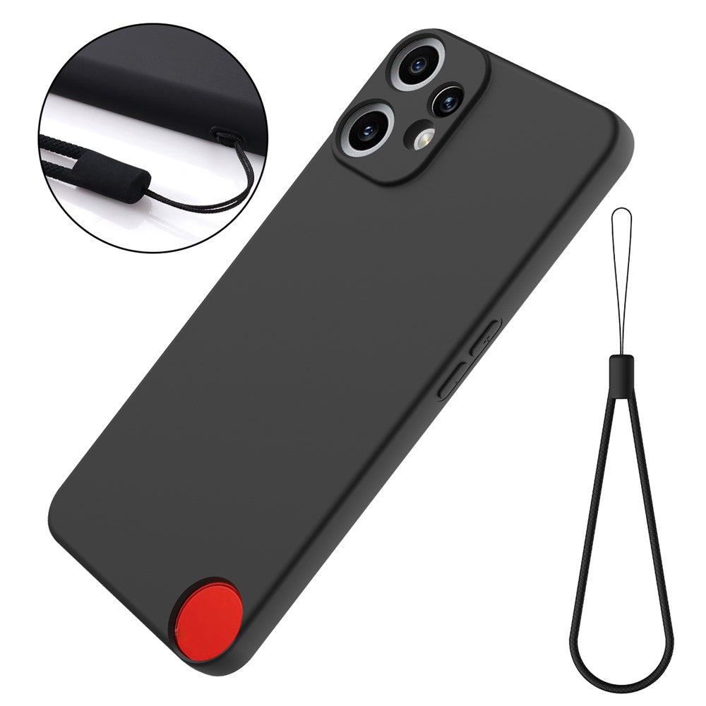 For Nothing CMF Phone 2 Pro Liquid Silicone Case Phone Back Cover with Hand Strap