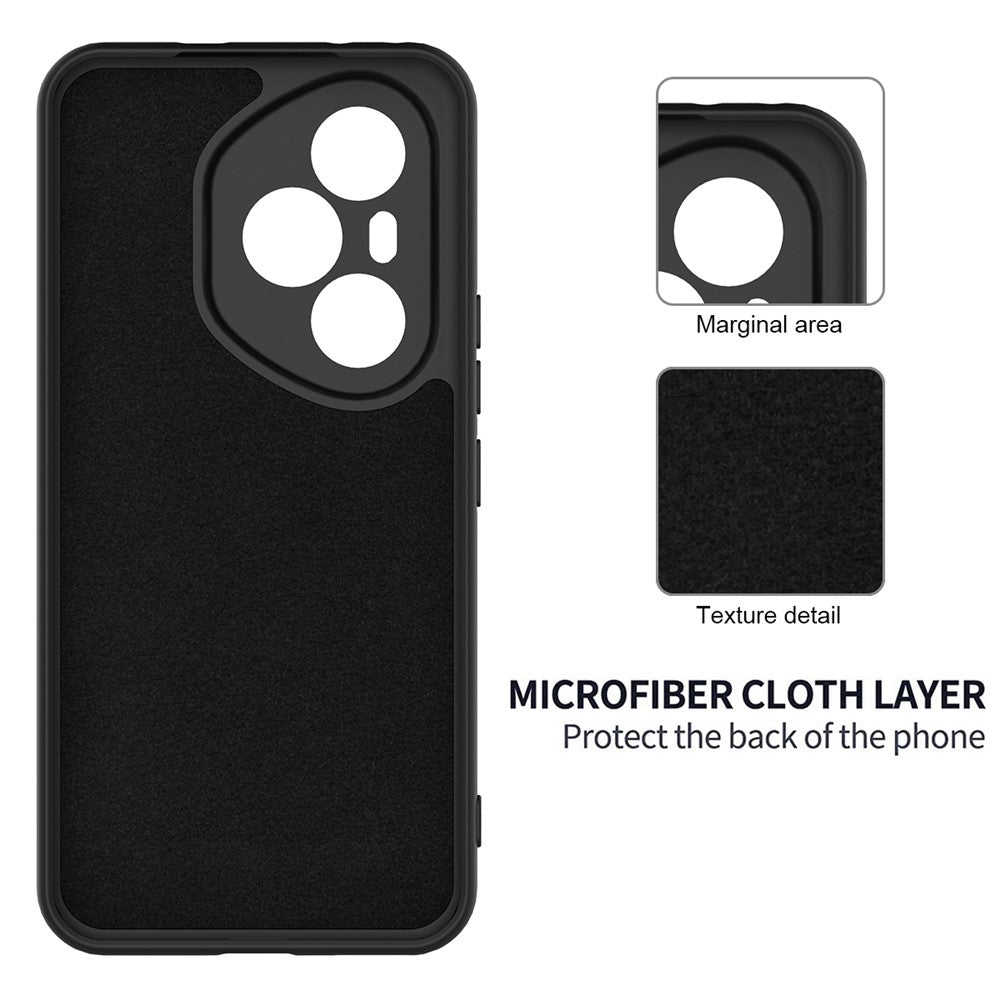 For Honor 400 Pro 5G (Global) Liquid Silicone Case Phone Back Cover with Hand Strap