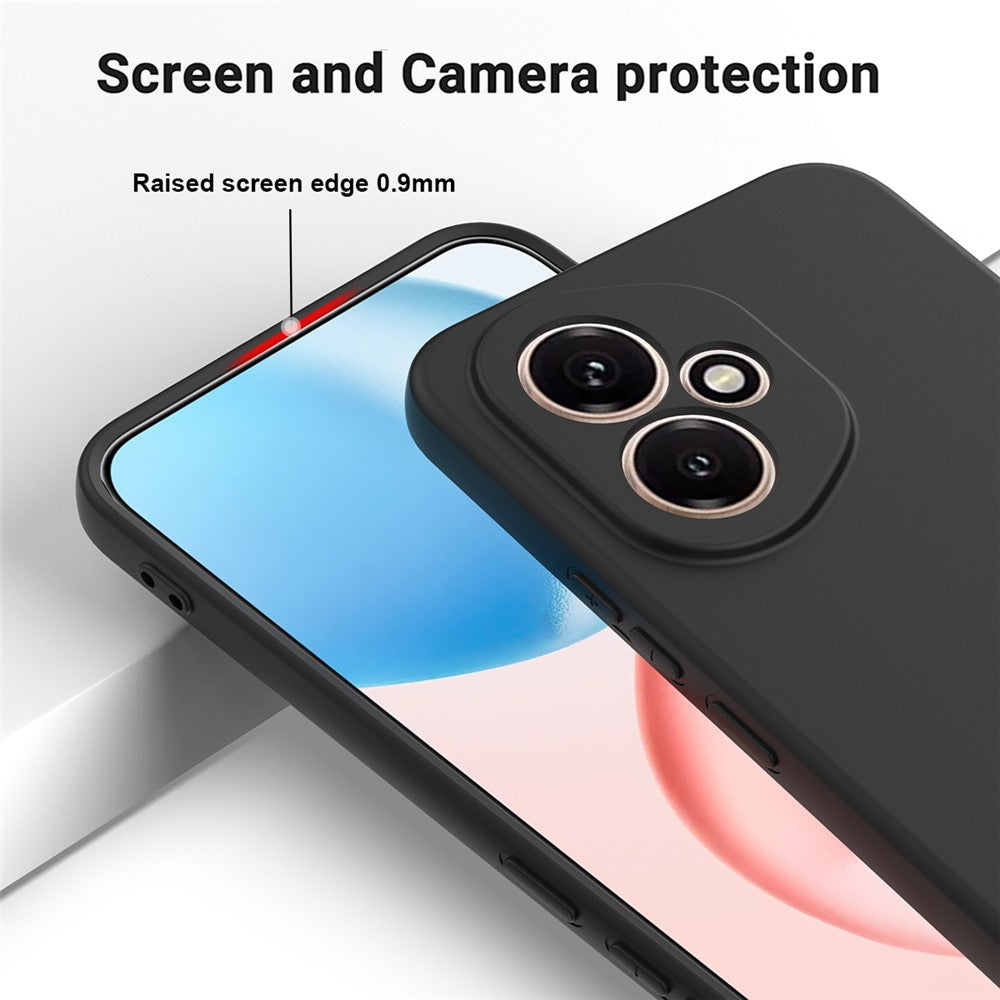 For Honor 400 5G (Global) Liquid Silicone Case Phone Back Cover with Hand Strap