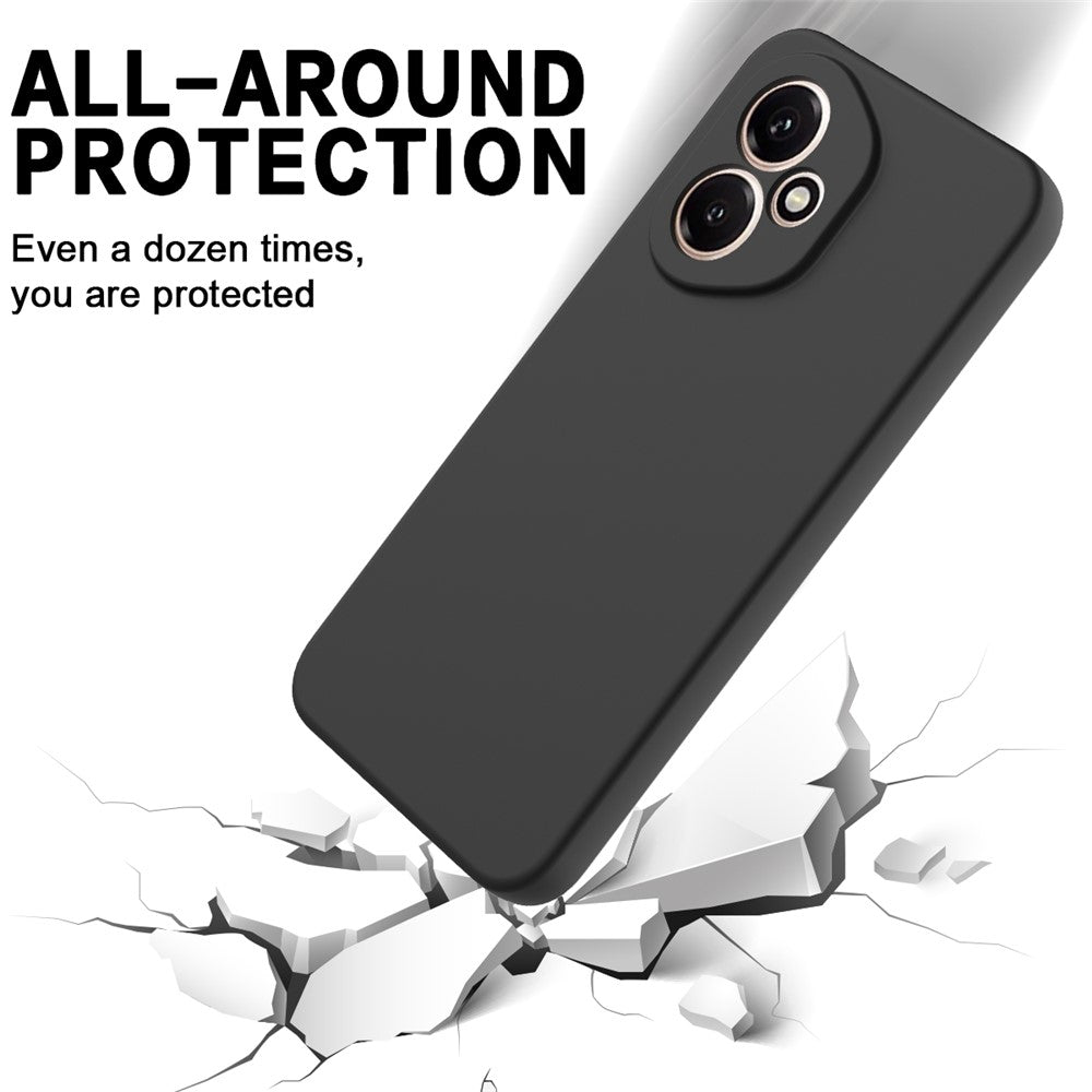 For Honor 400 5G (Global) Liquid Silicone Case Phone Back Cover with Hand Strap