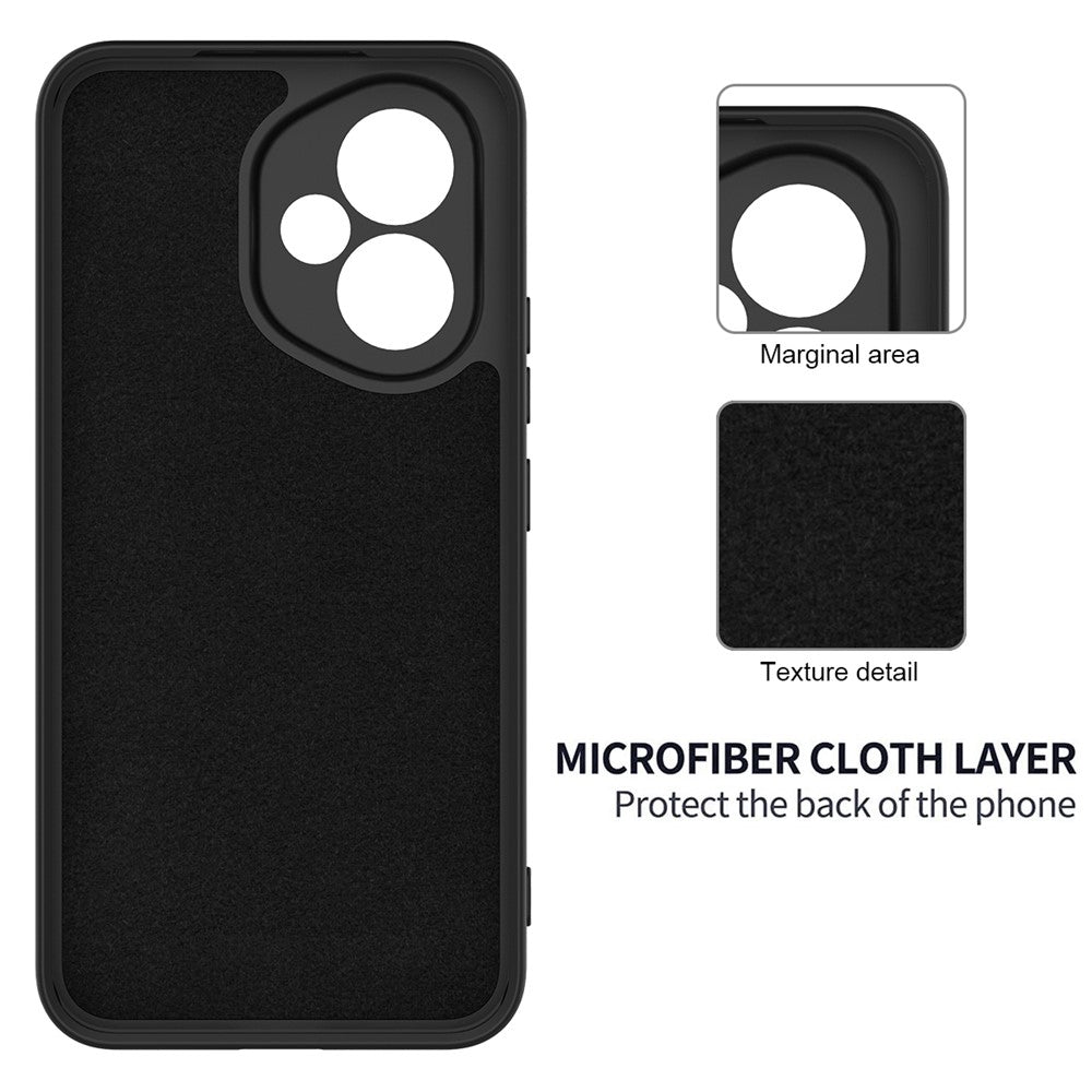 For Honor 400 5G (Global) Liquid Silicone Case Phone Back Cover with Hand Strap