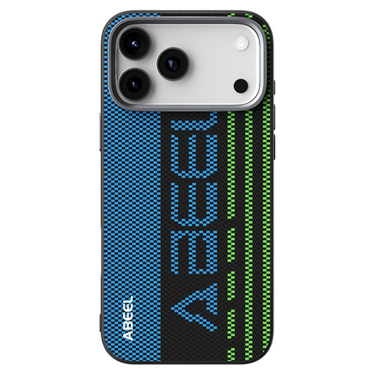 ABEEL For iPhone 18 Pro / 17 Pro Case Compatible with MagSafe Micro-Embossing 6D Printed PC TPU Aluminum Alloy Leather Phone Cover