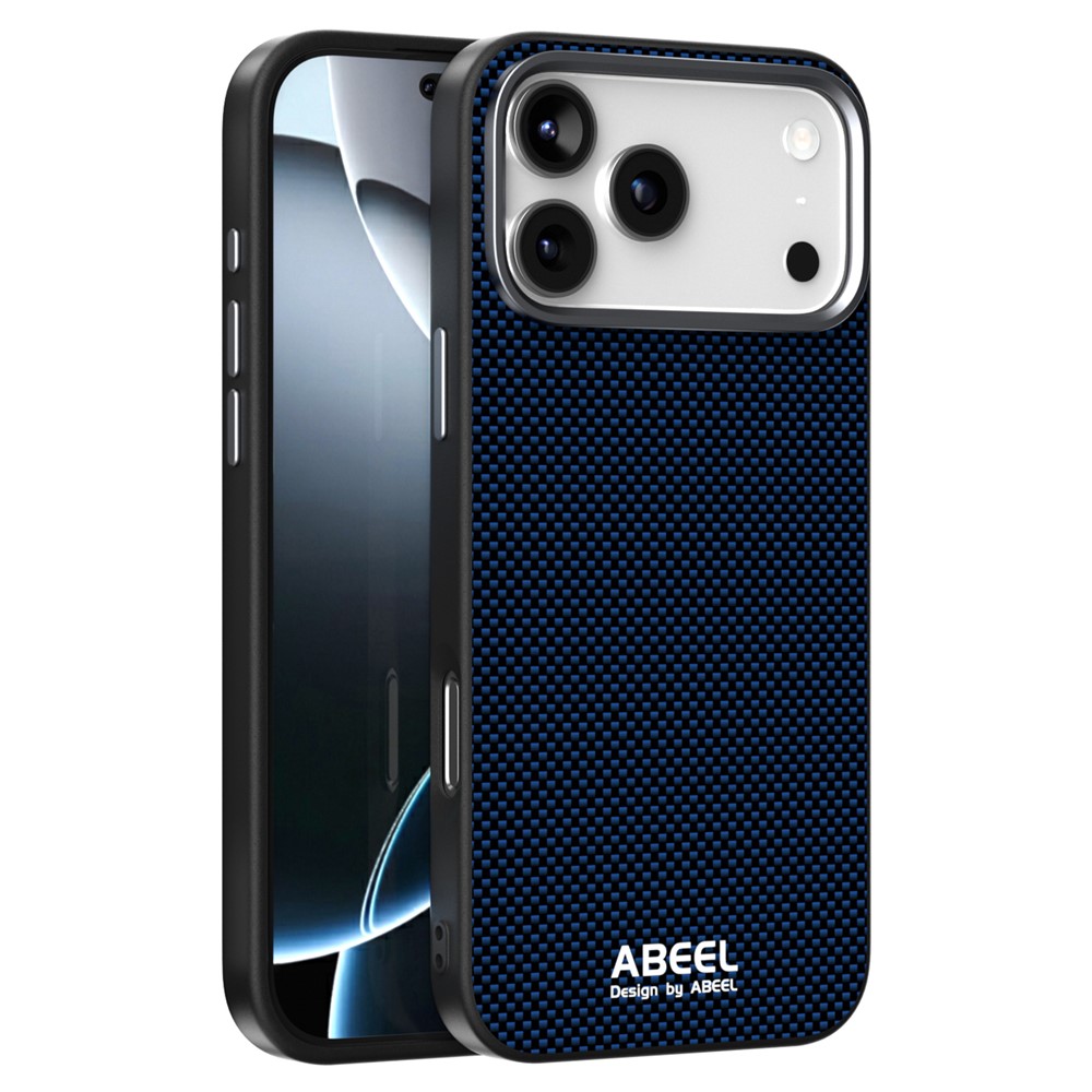 ABEEL For iPhone 18 Pro / 17 Pro Case Compatible with MagSafe Printed PC TPU Aluminum Alloy Leather Phone Cover