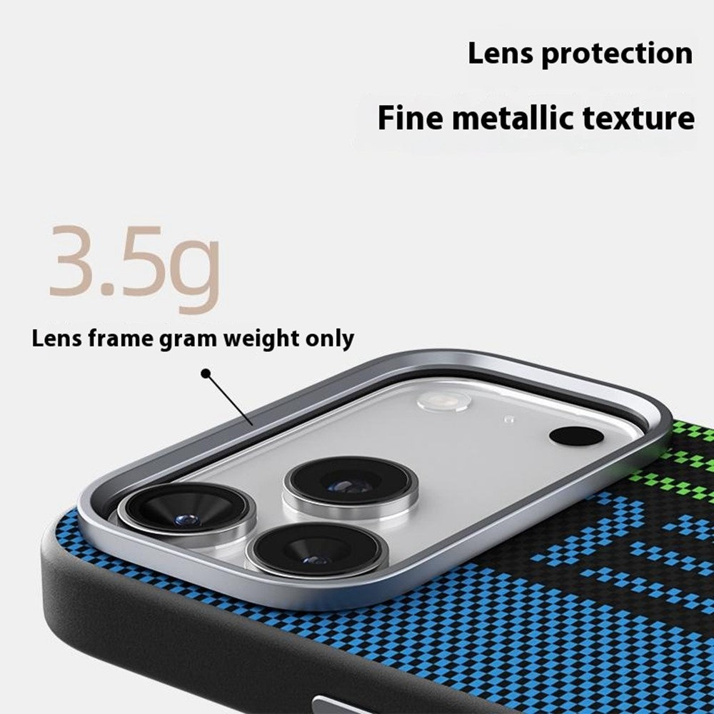 ABEEL For iPhone 18 Pro Max / 17 Pro Max Case Compatible with MagSafe Micro-Embossing 6D Printed PC TPU Aluminum Alloy Leather Phone Cover