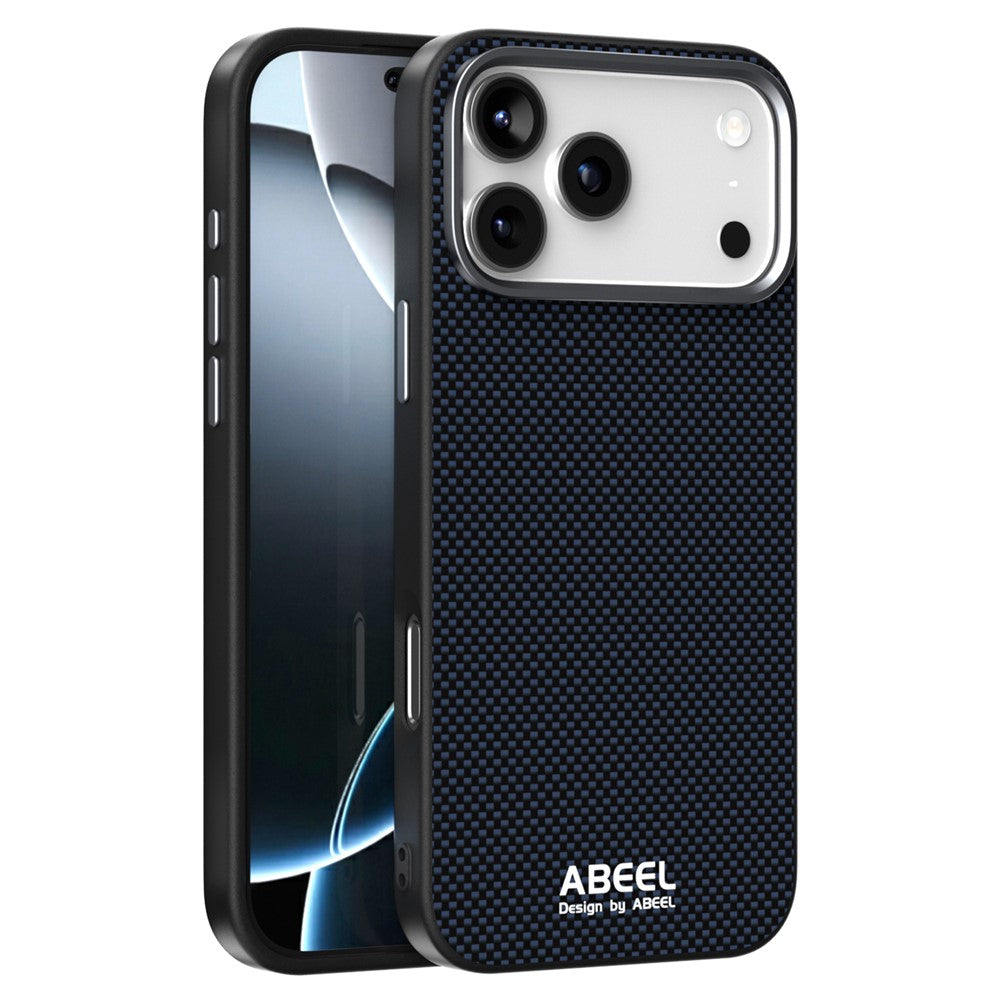 ABEEL For iPhone 18 Pro Max / 17 Pro Max Case Compatible with MagSafe Printed PC TPU Aluminum Alloy Leather Phone Cover