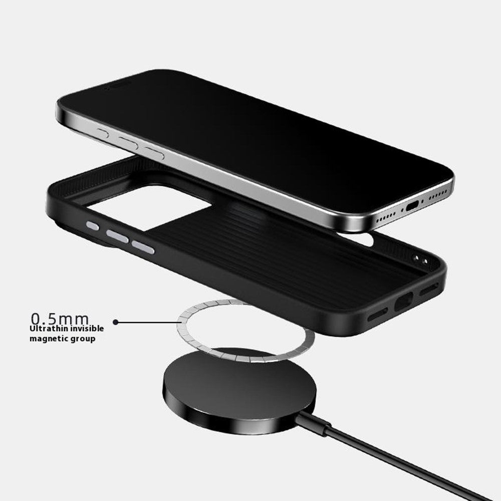 ABEEL For iPhone 18 Pro Max / 17 Pro Max Case Compatible with MagSafe Printed PC TPU Aluminum Alloy Leather Phone Cover