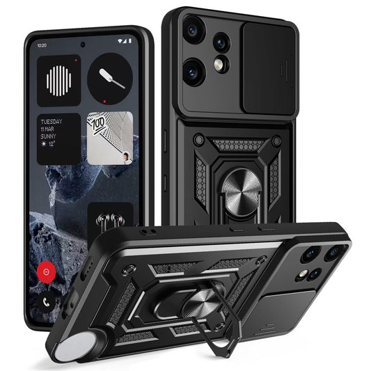 For Nothing CMF Phone 2 Pro Case with Slide Camera Lid PC + TPU Kickstand Phone Cover
