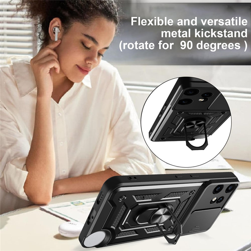 For Nothing CMF Phone 2 Pro Case with Slide Camera Lid PC + TPU Kickstand Phone Cover