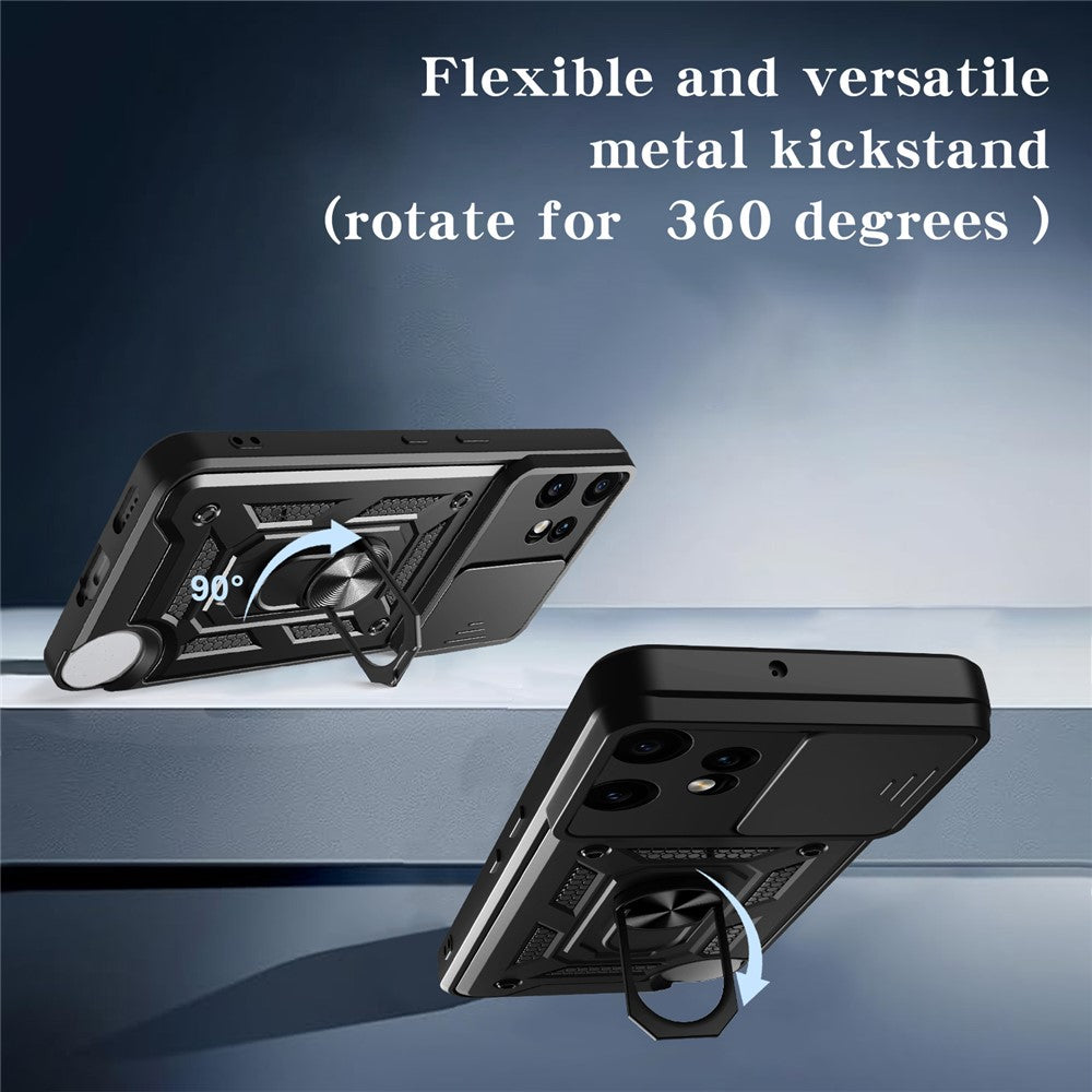 For Nothing CMF Phone 2 Pro Case with Slide Camera Lid PC + TPU Kickstand Phone Cover