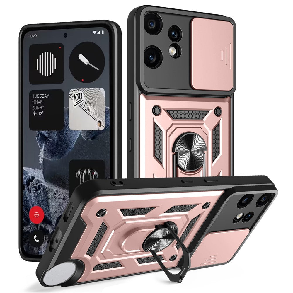 For Nothing CMF Phone 2 Pro Case with Slide Camera Lid PC + TPU Kickstand Phone Cover