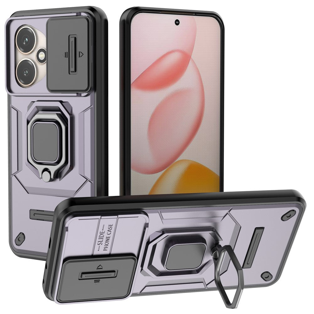 For Honor 400 5G (Global) Case PC + TPU Kickstand Phone Protector with Lens Cover