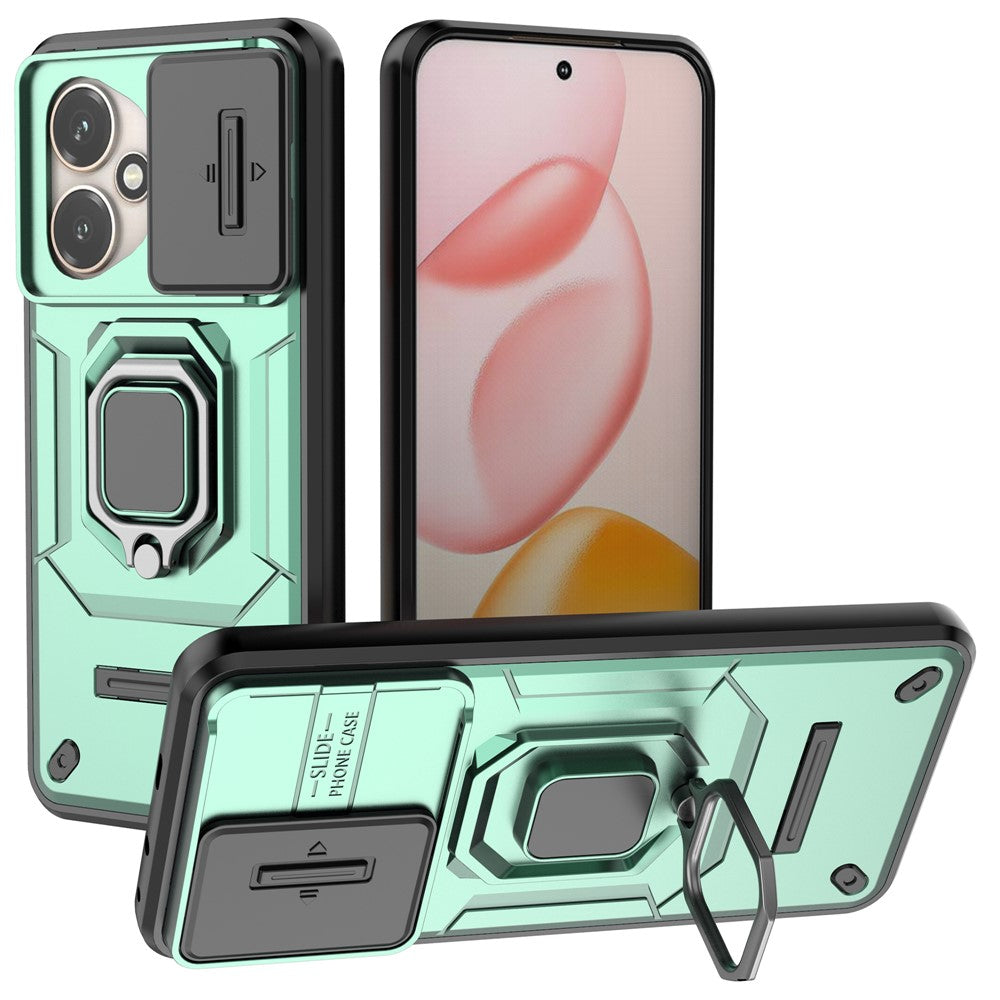 For Honor 400 5G (Global) Case PC + TPU Kickstand Phone Protector with Lens Cover